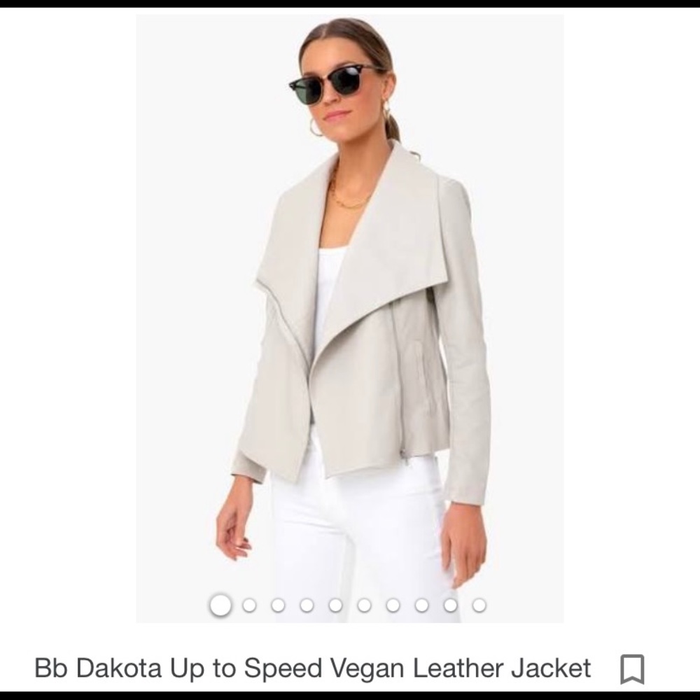 BB Dakota Drape Moto Jacket/Color-Bone
